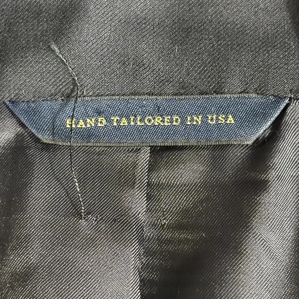 Brooks Brothers Blazer Mens 44 Short Black Golden Fleece Hand Tailored USA Wool